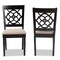 Baxton Studio Renaud Sand Upholstered and Espresso Wood 2-Piece Dining Chair Set 165-10535 - alternate 6